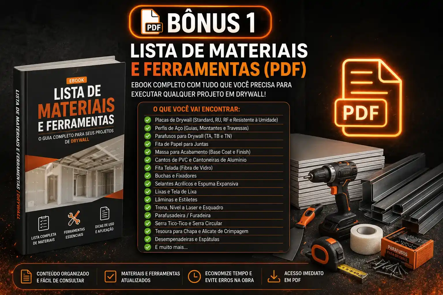 Bônus 1 — Lista de Materiais e Ferramentas (PDF)