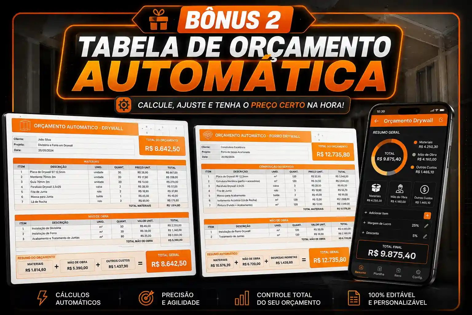 Bônus 2 — Tabela de Orçamento Automática
