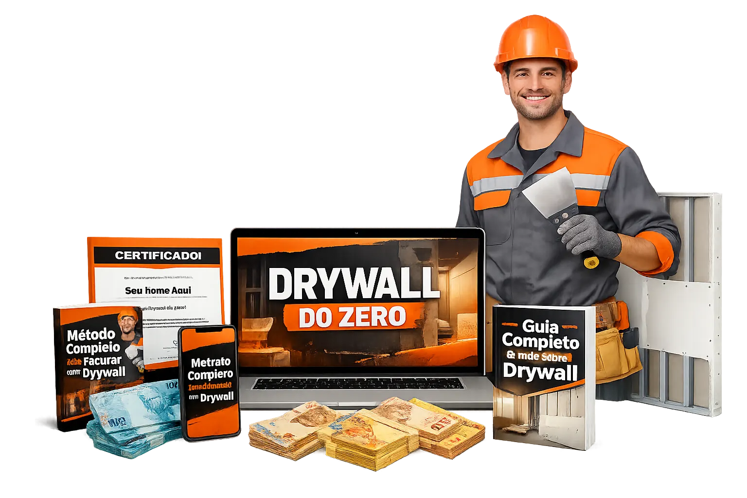 Mockup do produto Drywall do Zero